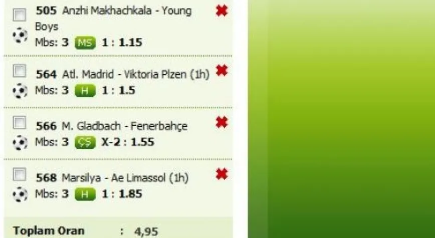 GÜNÜN İDDAA KUPONU